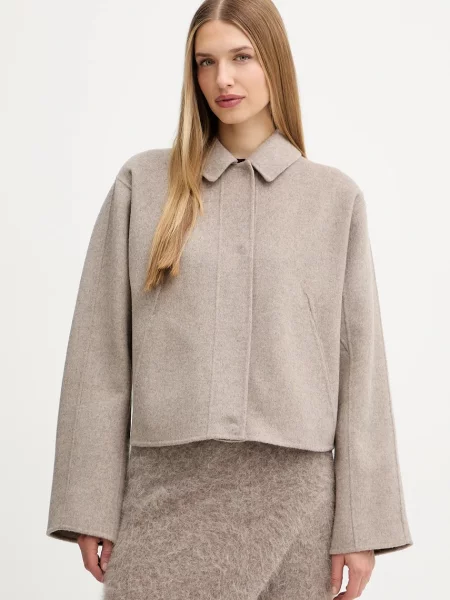 BOSS płaszcz wełniany Cafeta_DF beżowy