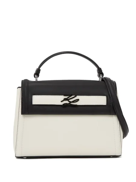 Geantă Karl Lagerfeld K/Autograph mini cu autograf alb
