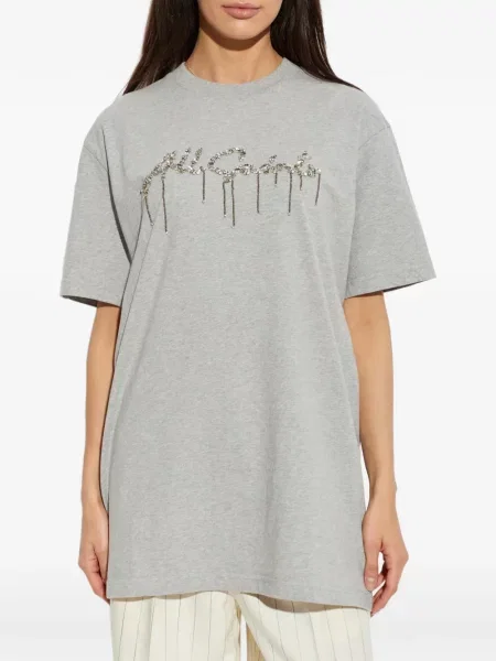 Tricou Allsaints cu paiete gri
