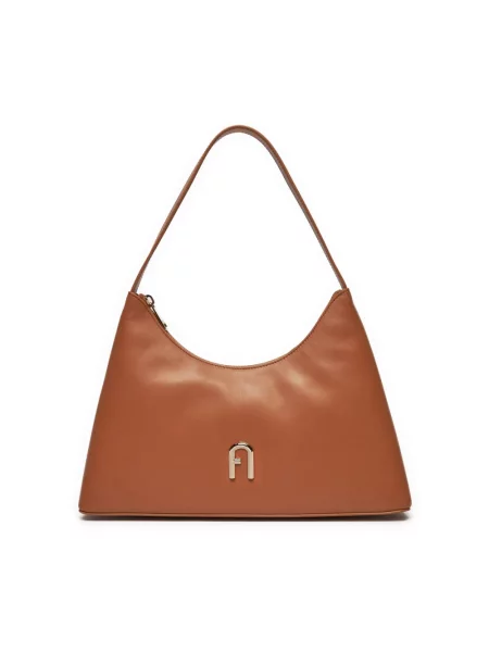 Torebka Furla z logo brązowa