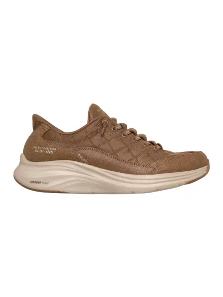 Sneakersy Skechers zamszowe brązowe