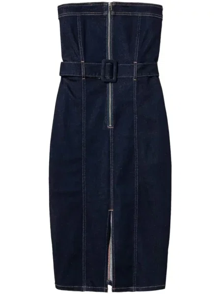 Rochie din denim Twinset de costum albastru