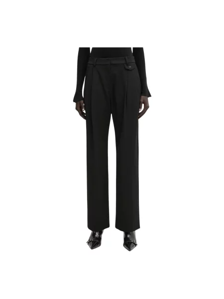 WRSTBHVR spodnie Dorea proste high waist czarny