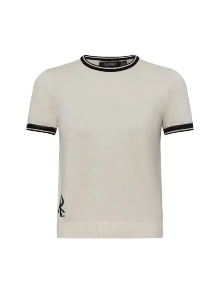 Lauren Ralph Lauren koszulka z dzianiny Kobiety jednolity S biały