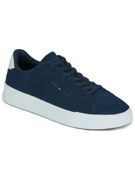 Pantofi Tommy Hilfiger din piele de căprioară albastru