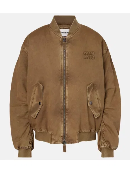 Kurtka bomber Miu Miu beżowy