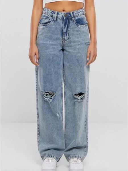 Blugi Urban Classics zdrențuiți albastru