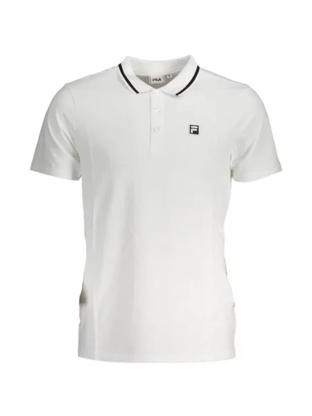 Tricou polo Fila cu autograf alb