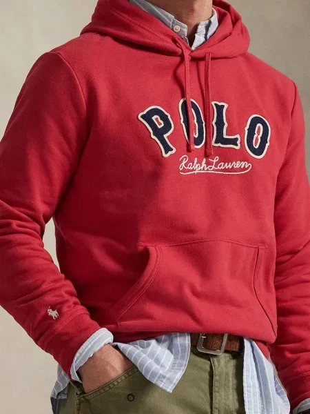 Свитер Polo Ralph Lauren с капюшоном с аппликацией розовый