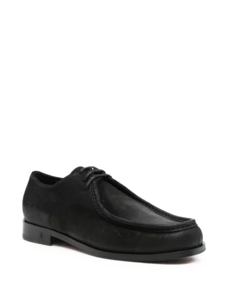 Pantofi derby Morgillo cu șireturi din piele negru