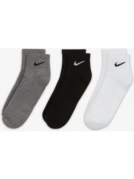 Skarpety Nike Everyday Cushioned szary czarny 3 pary L biały