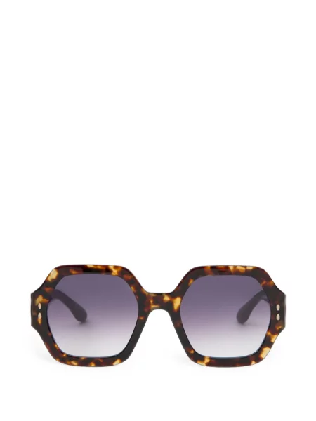 Ochelari de soare Isabel Marant cu imprimeu geometric maro