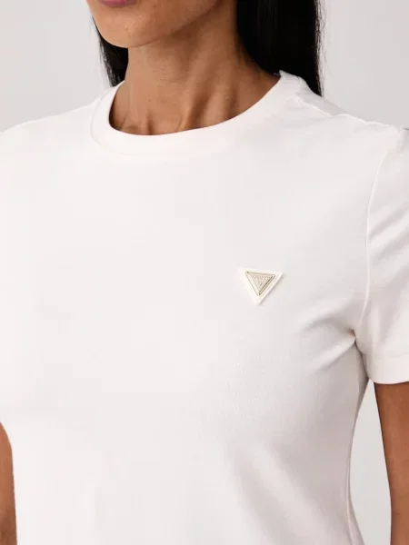 Guess T-shirt z bawełną SONIA beżowa