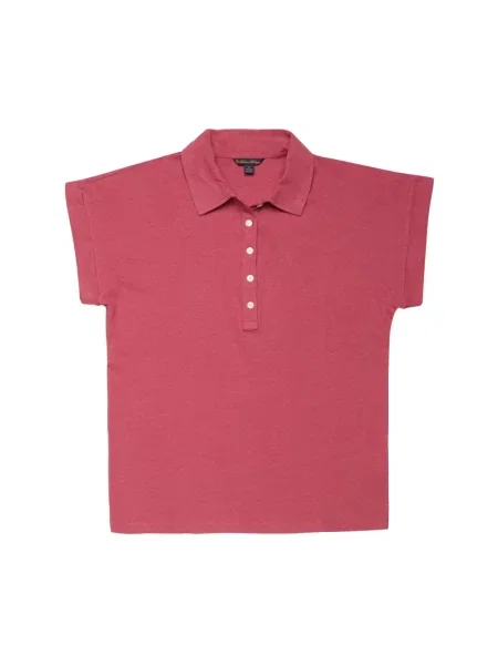 Koszulka polo Brooks Brothers z krótkim rękawem różowa