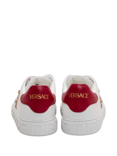 Sneakerși Versace cu tepi alb