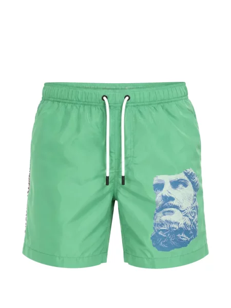 Slip de baie Bikkembergs cu imagine verde
