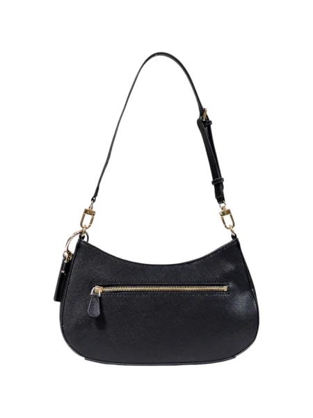 Lniana torebka Guess czarna