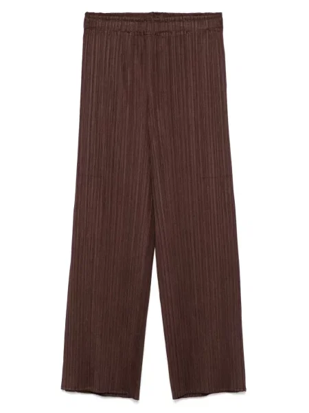 Pantaloni Pleats Please Issey Miyake plisate maro