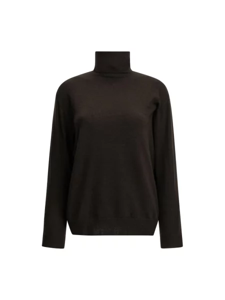 Sweter z golfem Brunello Cucinelli brązowy