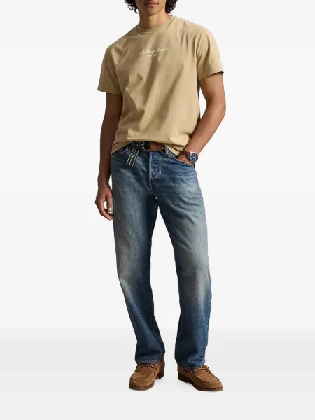 Polo Polo Ralph Lauren με αυτόγραφο ραβδωτό μεταξωτό ύφασμα κλασικό λευκό