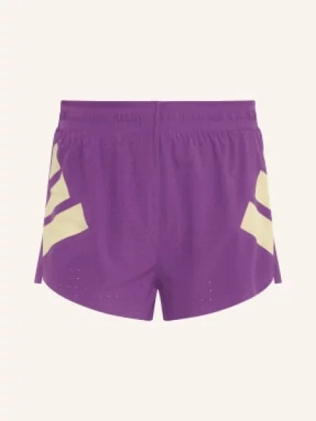 Adidas Běžecké Šortky Road To Records fialová / tmavě žlutá