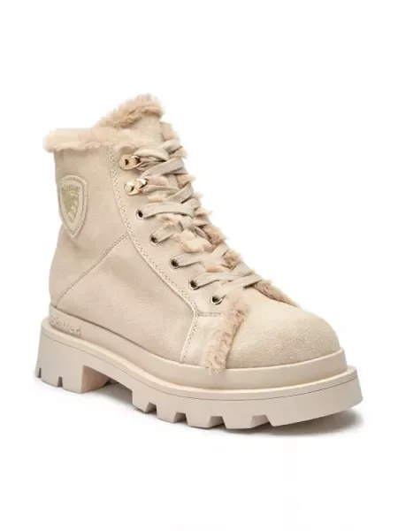BLAUER Bőr bakancs KIMMEL 06 | shearling bézs