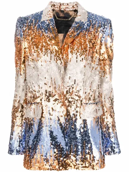 Sacou Philipp Plein cu paiete negru