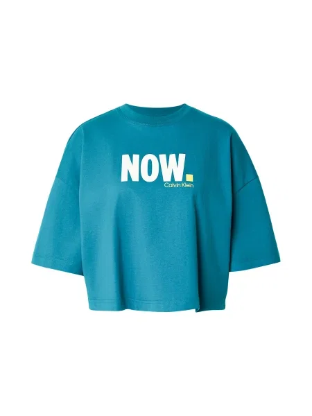 Calvin Klein Jeans Majica kraljevo modra / apno bela