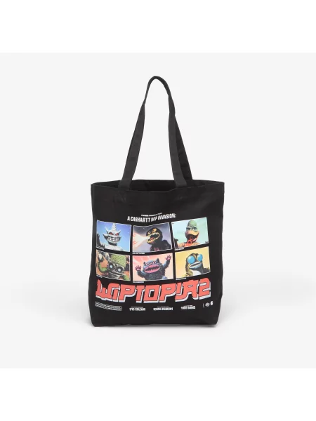 Чанта Carhartt WIP Canvas Graphic Tote WIPTOPIA 2 Print Black Universal черно