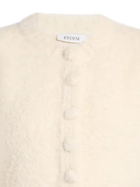 Bouclé cardigan Erdem cu model floral