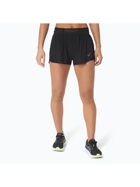 Дамски шорти за бягане ASICS Metarun Split performance black черно