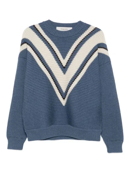 Pulover Golden Goose de lână cu decolteu în V albastru