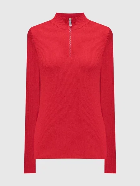 Гольф з вовни з візерунком логотипа Moncler червоний