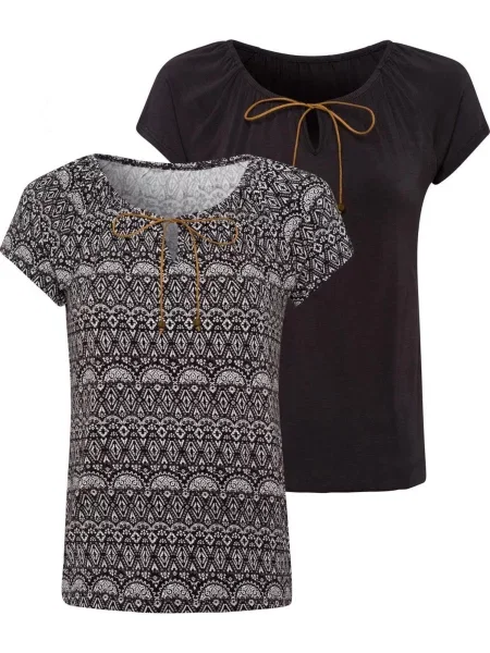 LASCANA Tricou negru alb