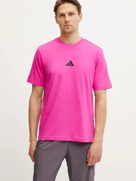 Тениска adidas Essential с апликация розово