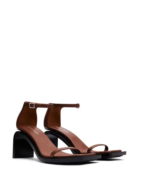 Sandale Courreges din piele maro