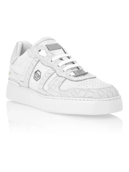 Sneakersy Philipp Plein skórzane białe