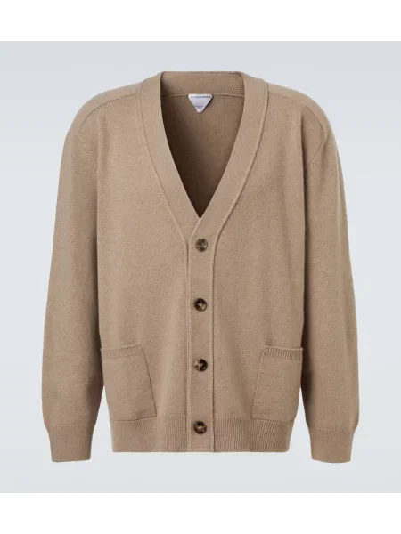 Cardigan Bottega Veneta din cașmir bej