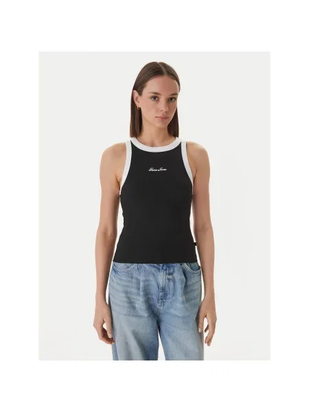 Guess Jeans Marškinėliai Slim Fit juoda