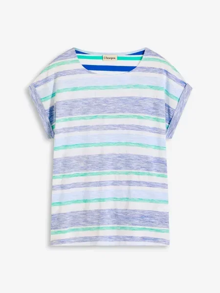 T-shirt z czystej bawełny organicznej niebieska