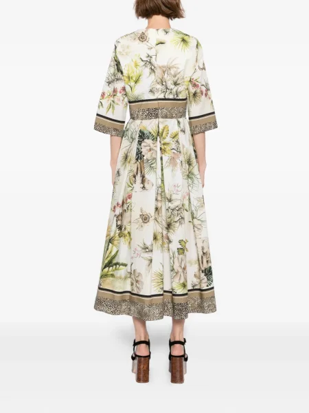 Костюм рокля Elie Saab с принт зелено