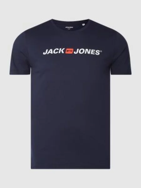 T-shirt z nadrukiem z logo Jack & Jones niebieska