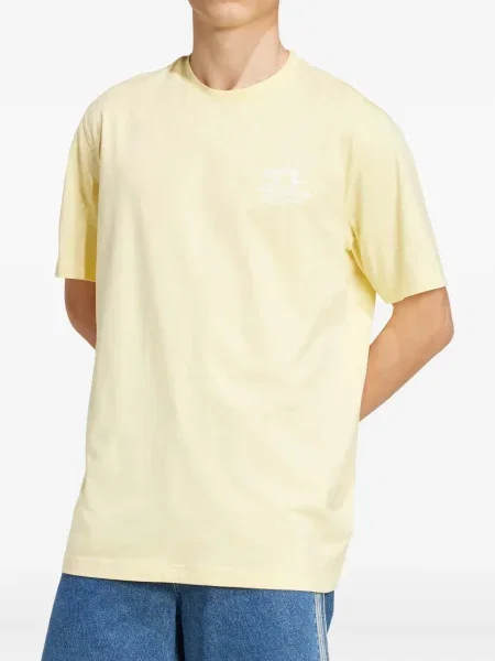 Тениска Adidas на райета жълто