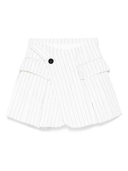 Pantaloni scurți Sacai cu dungi alb