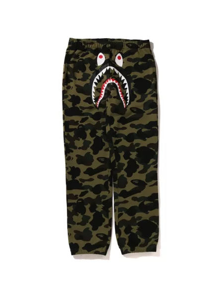 Pantaloni A Bathing Ape® cu imagine cu model camuflaj alergare verde