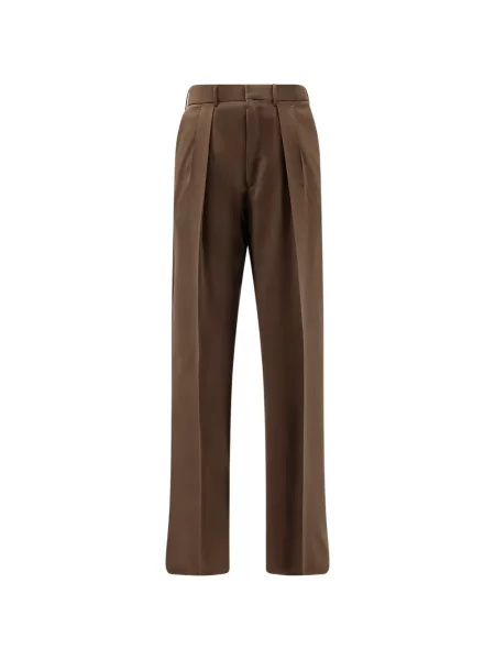 Pantaloni Tom Ford plisate maro