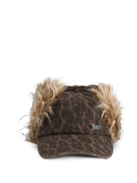 Șapcă Juicy Couture cu imagine cu model leopard maro