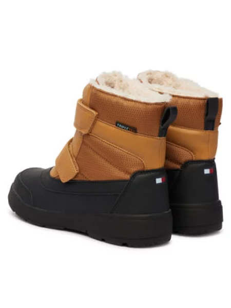 Škornji za sneg Tommy Hilfiger Niagara S Svetlo rjava črna