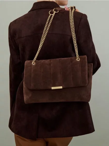 Сумка-хобо темно коричневий