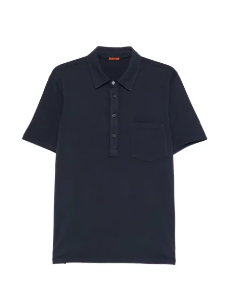 Tricou polo Barena cu buzunare la piept albastru